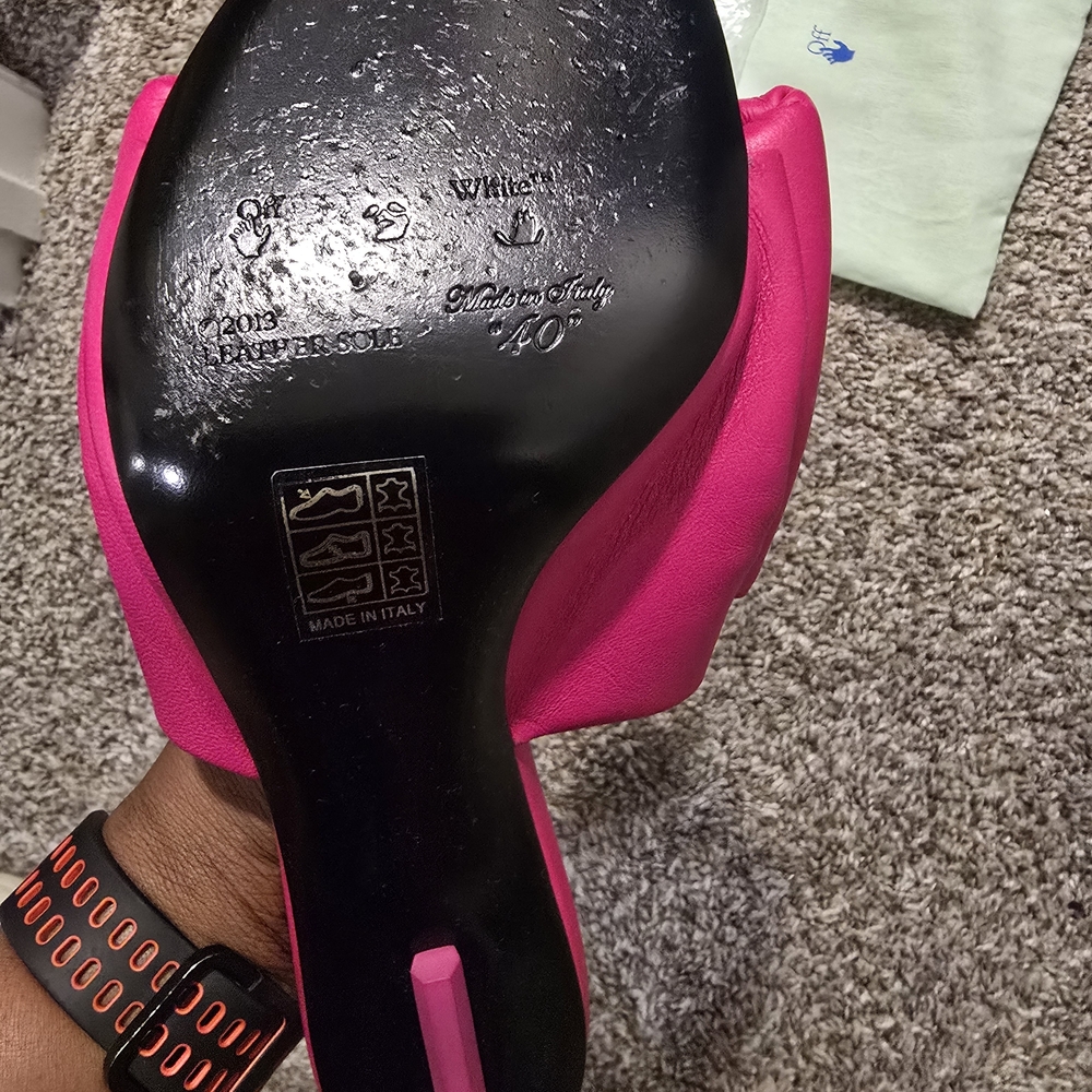Off-White
100MM Nappa Bow Allen Key Heel Sandals Size 40 - Picture 7 of 8